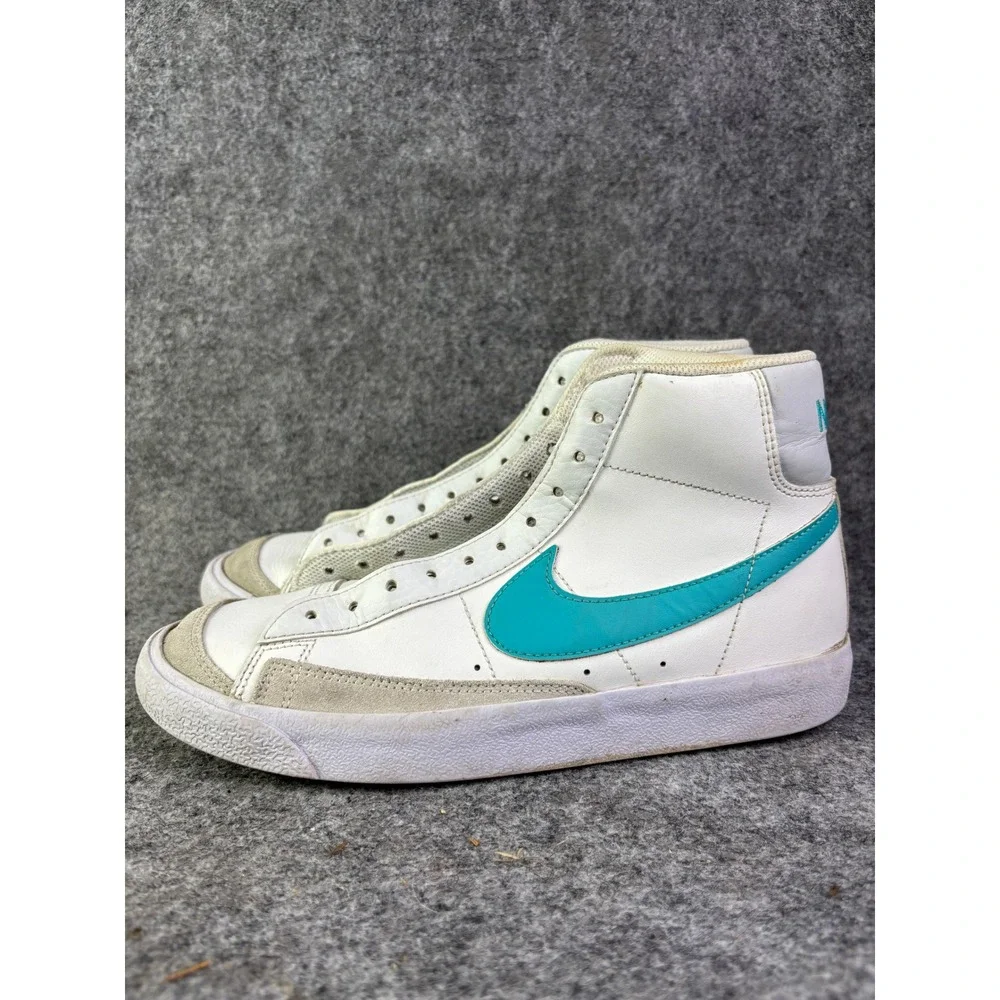 Nike Blazer Mid 77 Youth Size 7Y White Teal High Top Sneakers FV5938-100